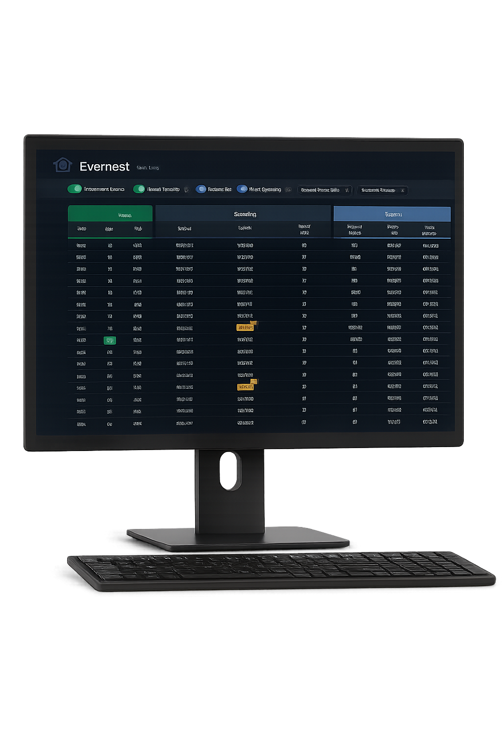 Detailed Financial Projections Table